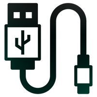 Icon of a USB cable with a plug and socket_smart scale